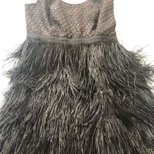 Black feather dress